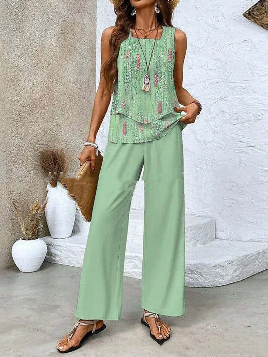 Lina - Two-piece handleless set with floral print