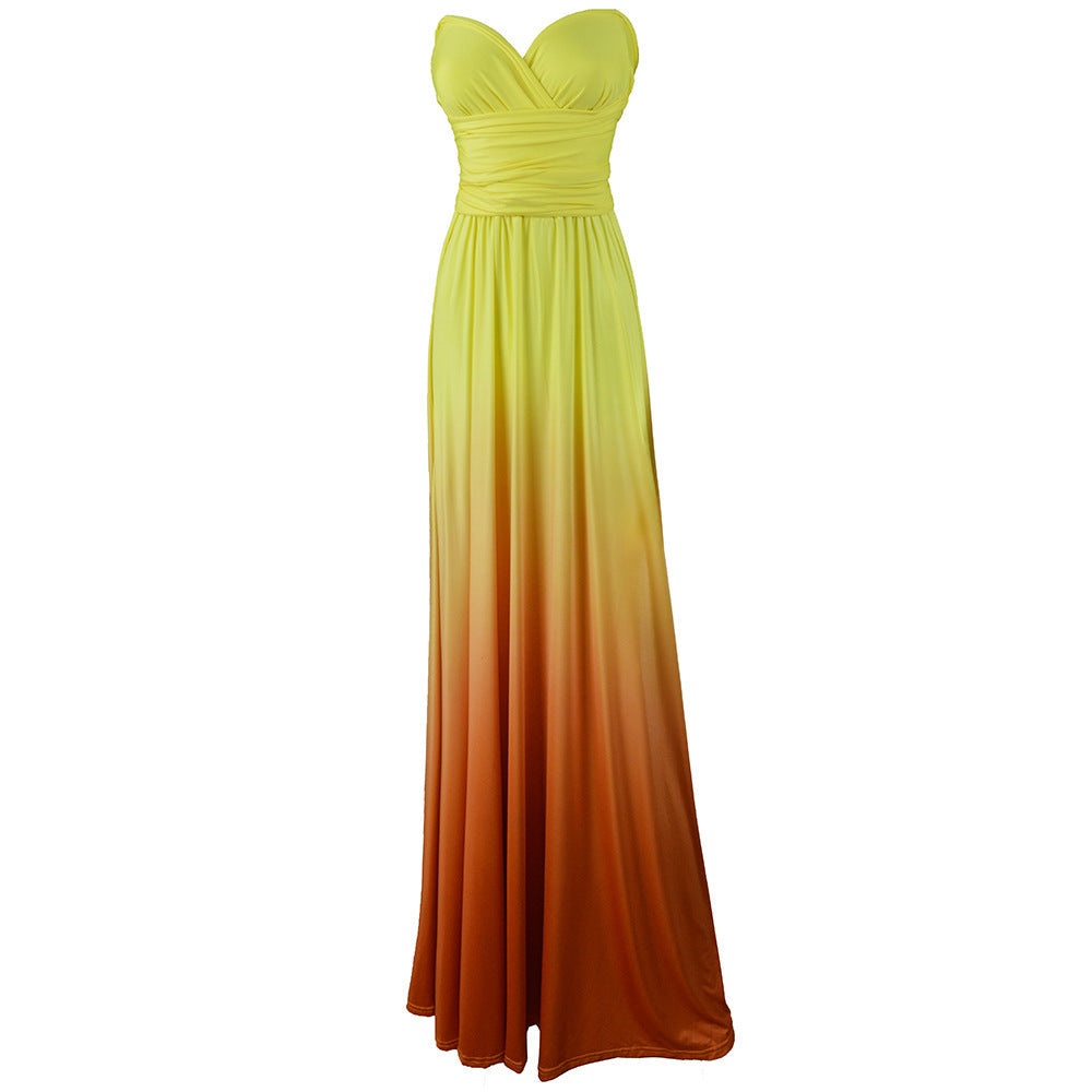 Women's Elegant Ombre Maxi Dress Ivyshape