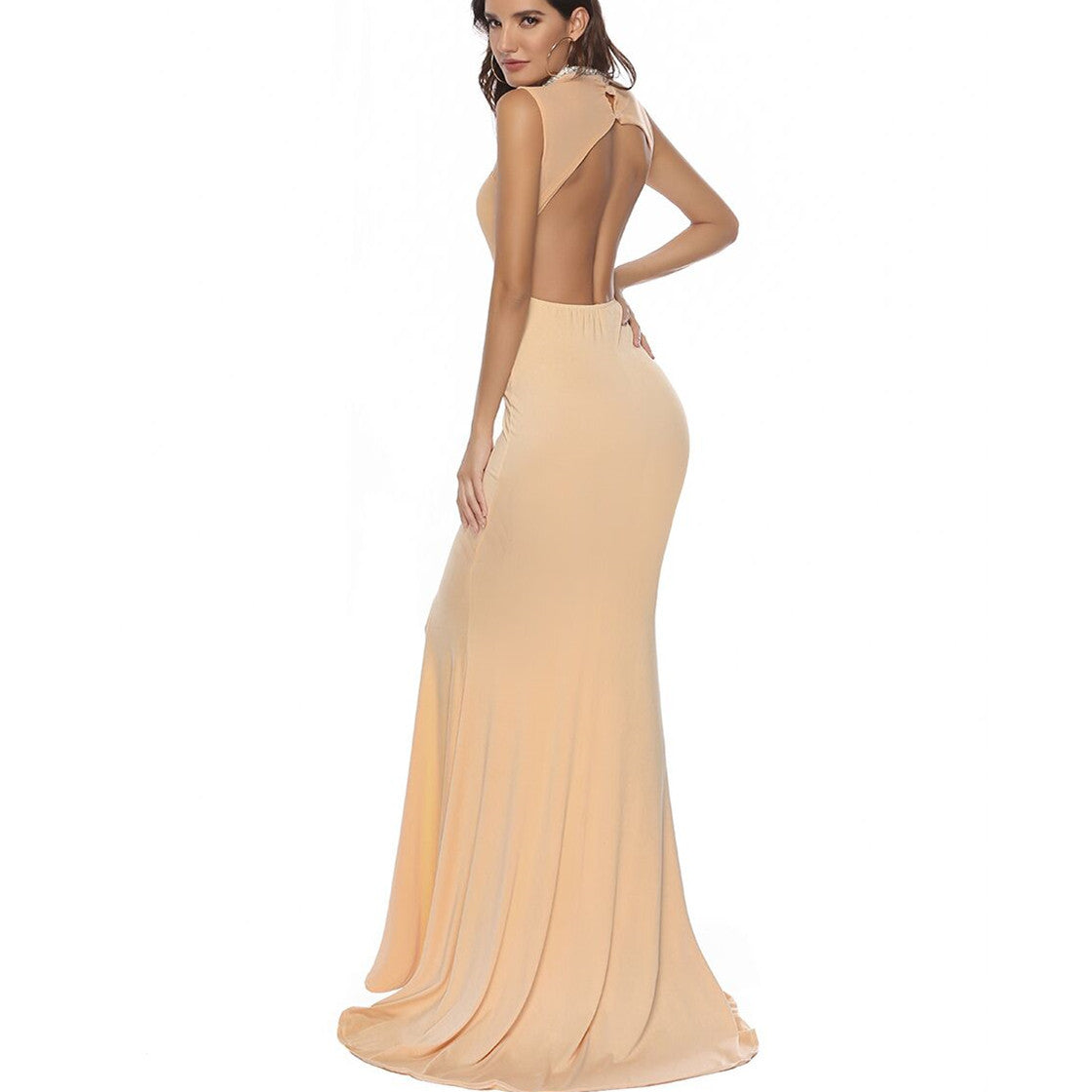 Women's Elegant High-Slit Evening Dress Ivyshape