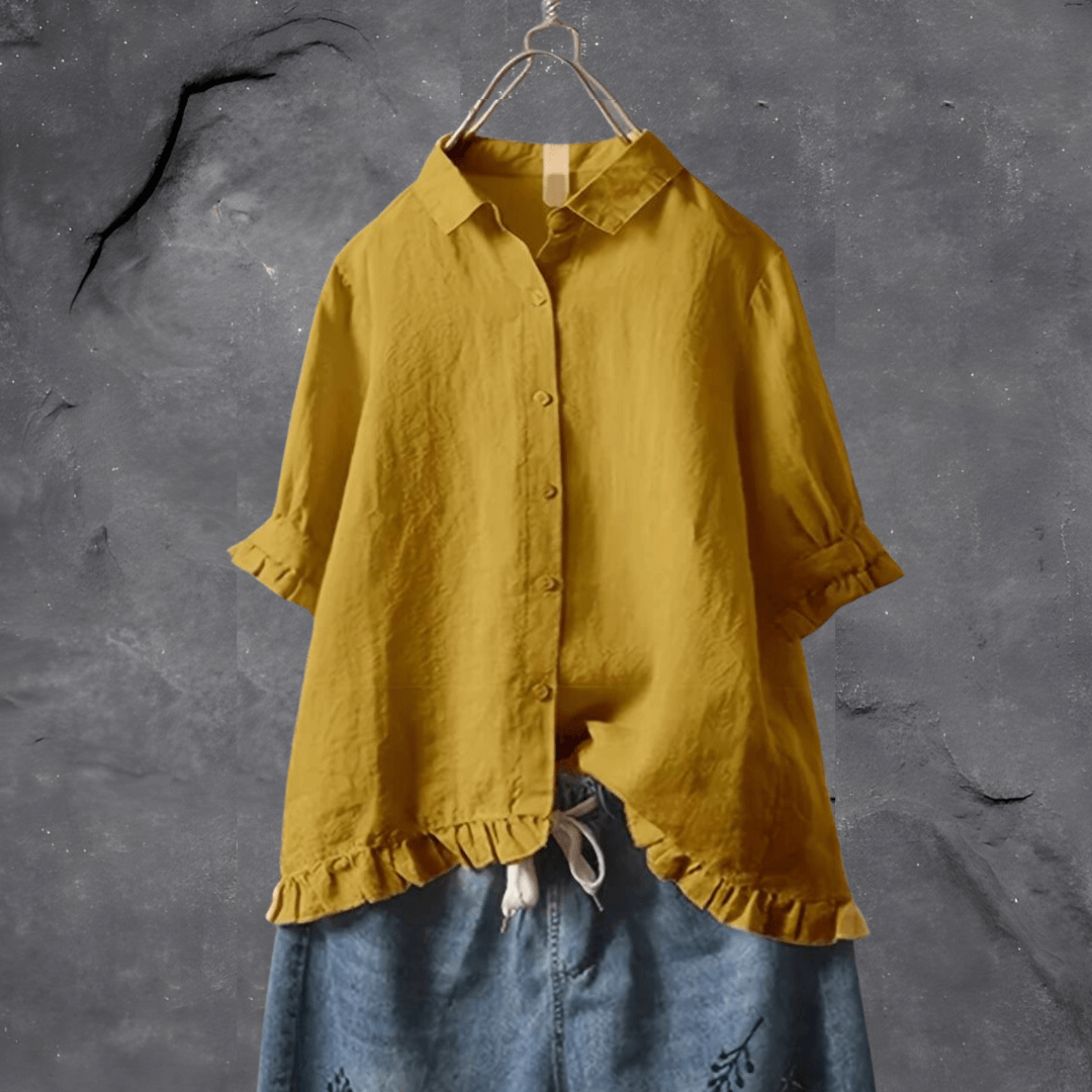 Ivyshape | Luxurious Linen Blouse