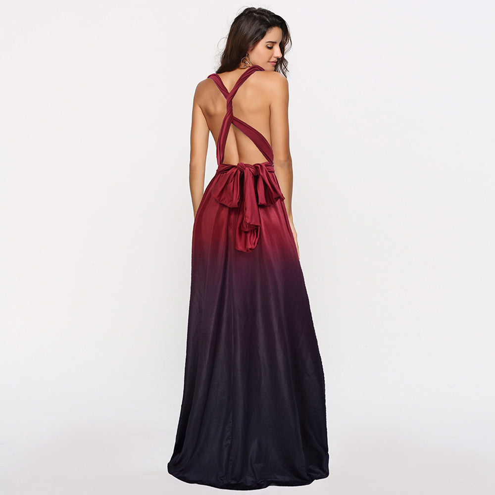 Women's Elegant Ombre Maxi Dress Ivyshape