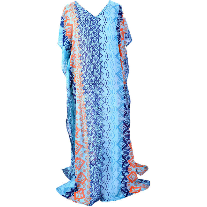 Women Beach Kaftan with Artistic Geometric Design Ivyshape