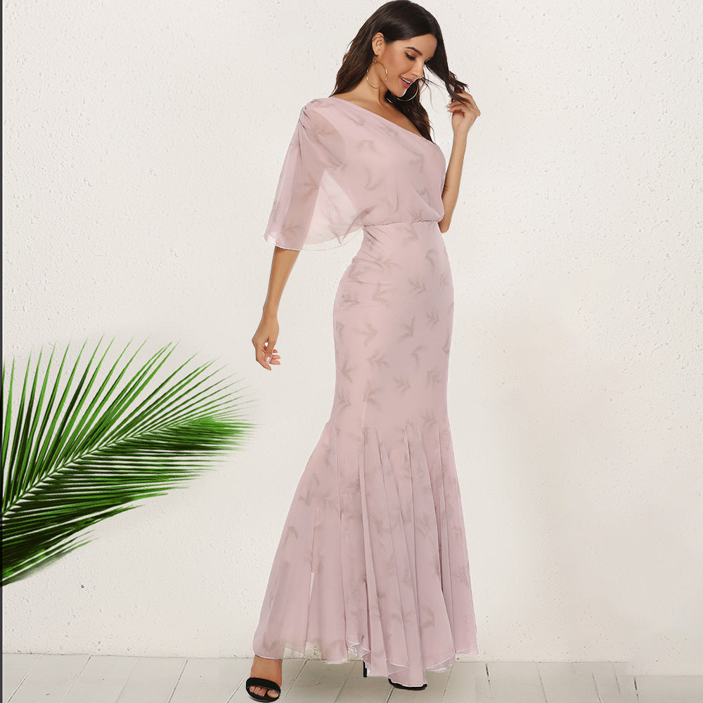 Women One-Shoulder Mermaid Evening Dress Ivyshape