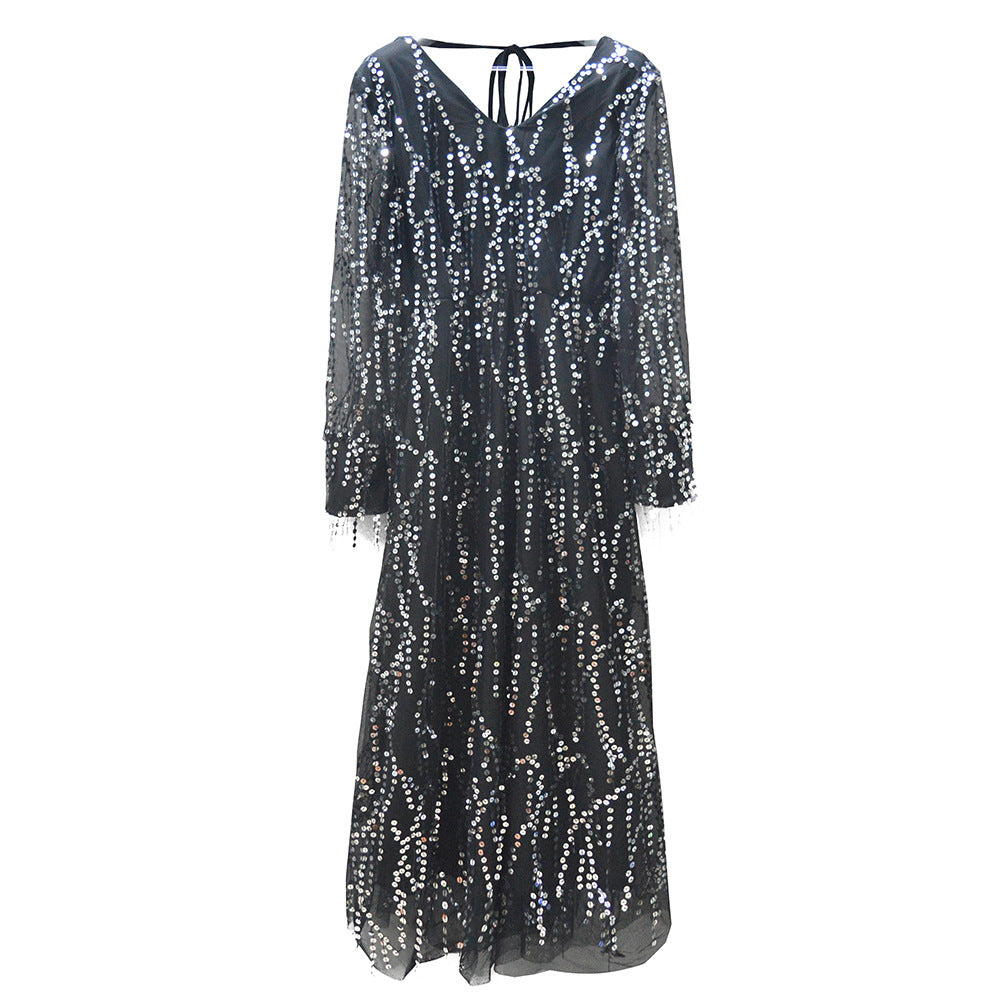 Women Sequin Maxi Dress Ivyshape