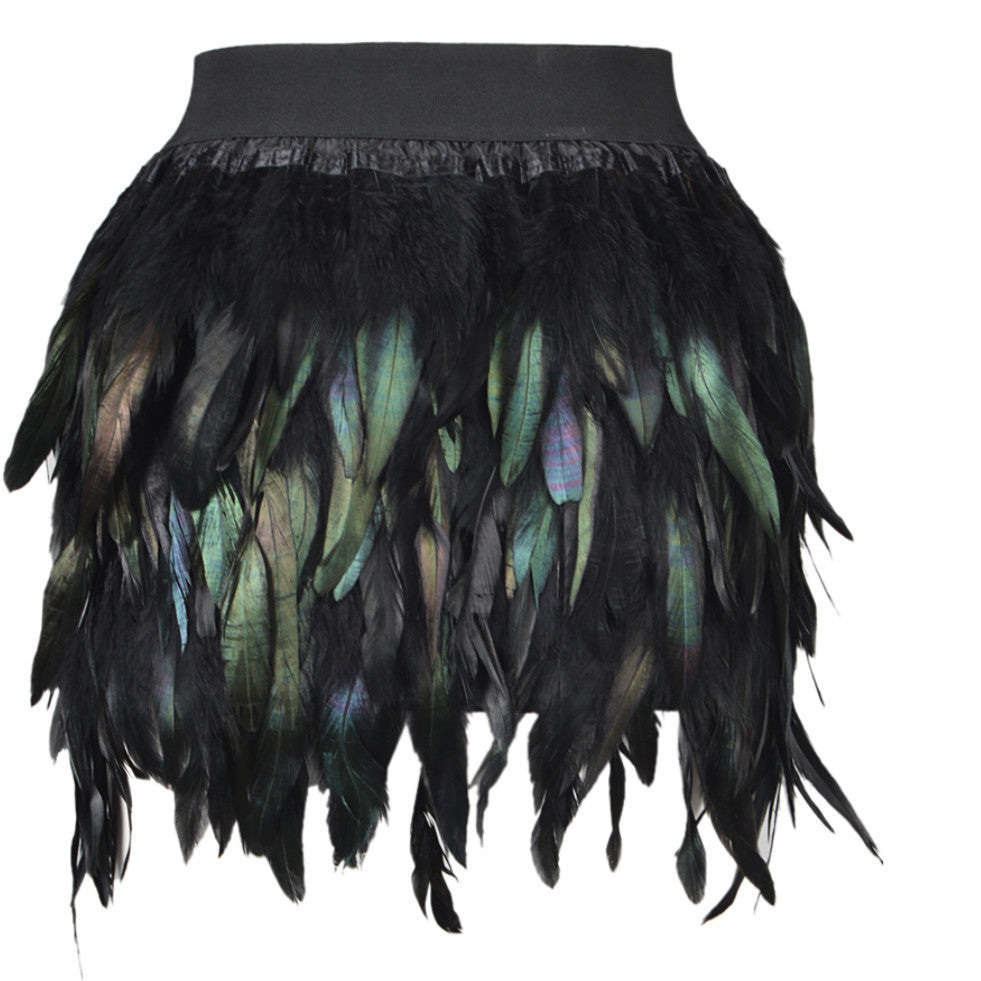 Ladies Feather Skirt Ivyshape