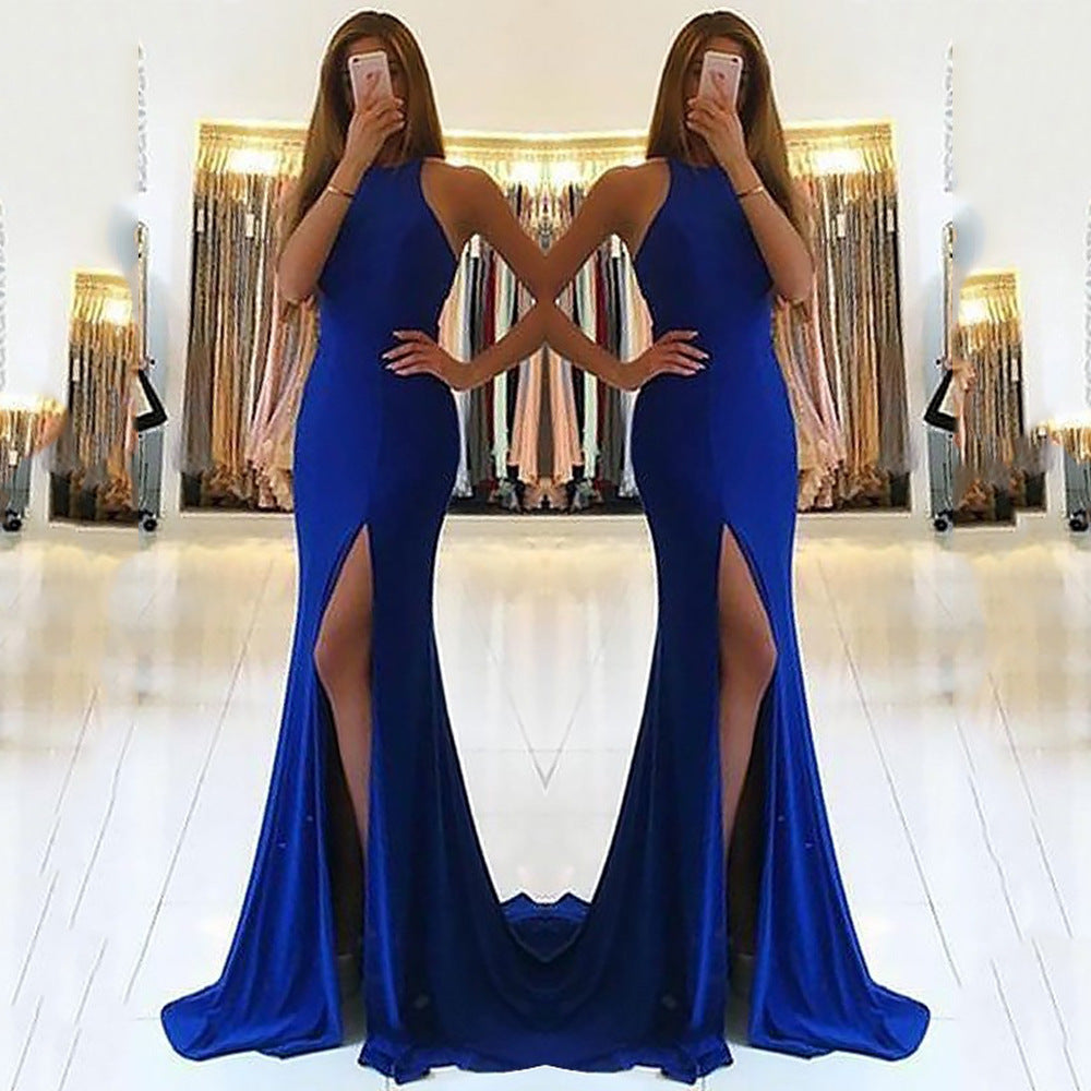 Women's Elegant High-Slit Evening Dress Ivyshape