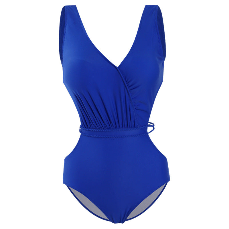 Women's sporty one-piece with deep V-neck and side cut-outs Ivyshape