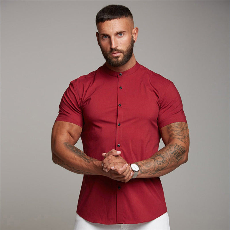 Andres - Camicia slim fit a maniche corte
