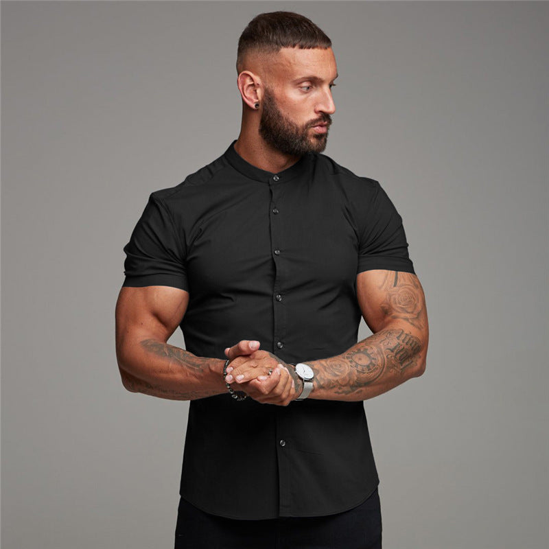 Andres - Camicia slim fit a maniche corte