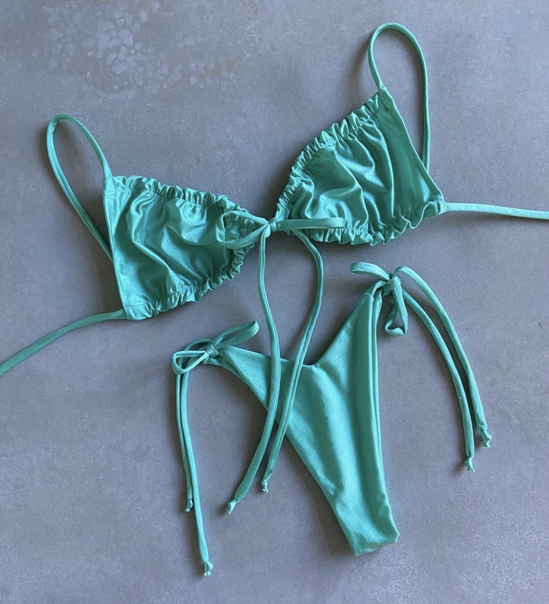 Stuttgart | Bequemer Solid Split Bikini-Badeanzug