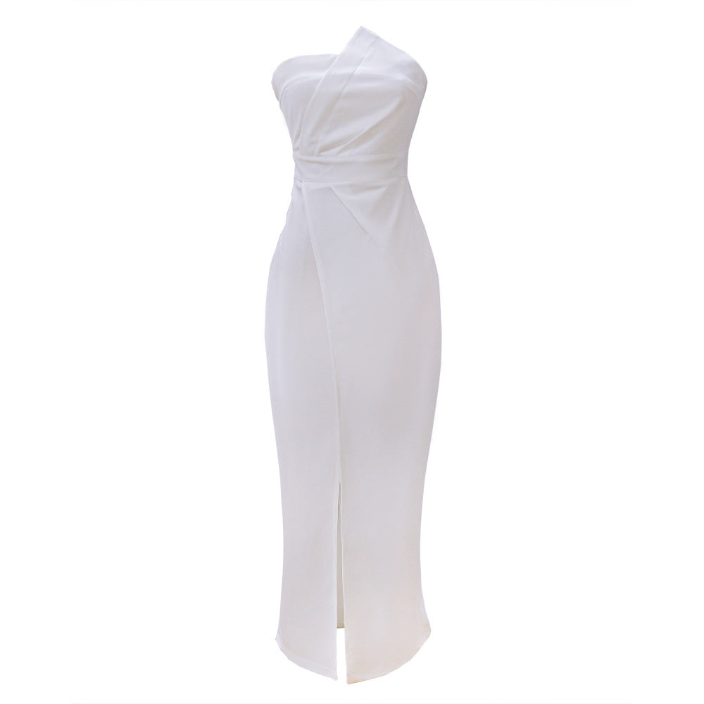 Women Elegant Asymmetric Maxi Dress Ivyshape