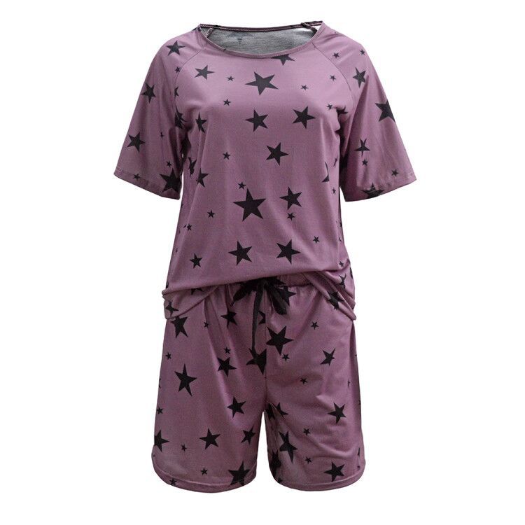 Women's Star Print Relaxed Loungewear Set Ivyshape