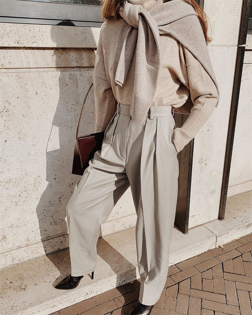 Cristina | Pantaloni classici ed eleganti a gamba dritta con vestibilità ampia