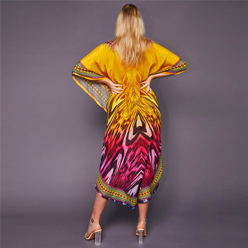 Women Beach Dress with Eye-Catching Pattern Ivyshape