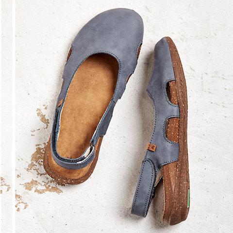 Avenelle™ | Leather Slingback Comfort Flats