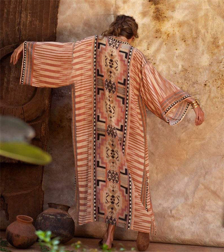 Women's Colorful Kimono with Loose Fit and Unique Pattern Ivyshape