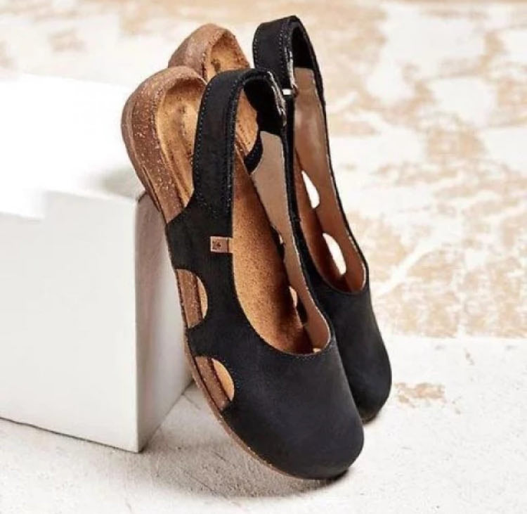 Avenelle™ | Leather Slingback Comfort Flats