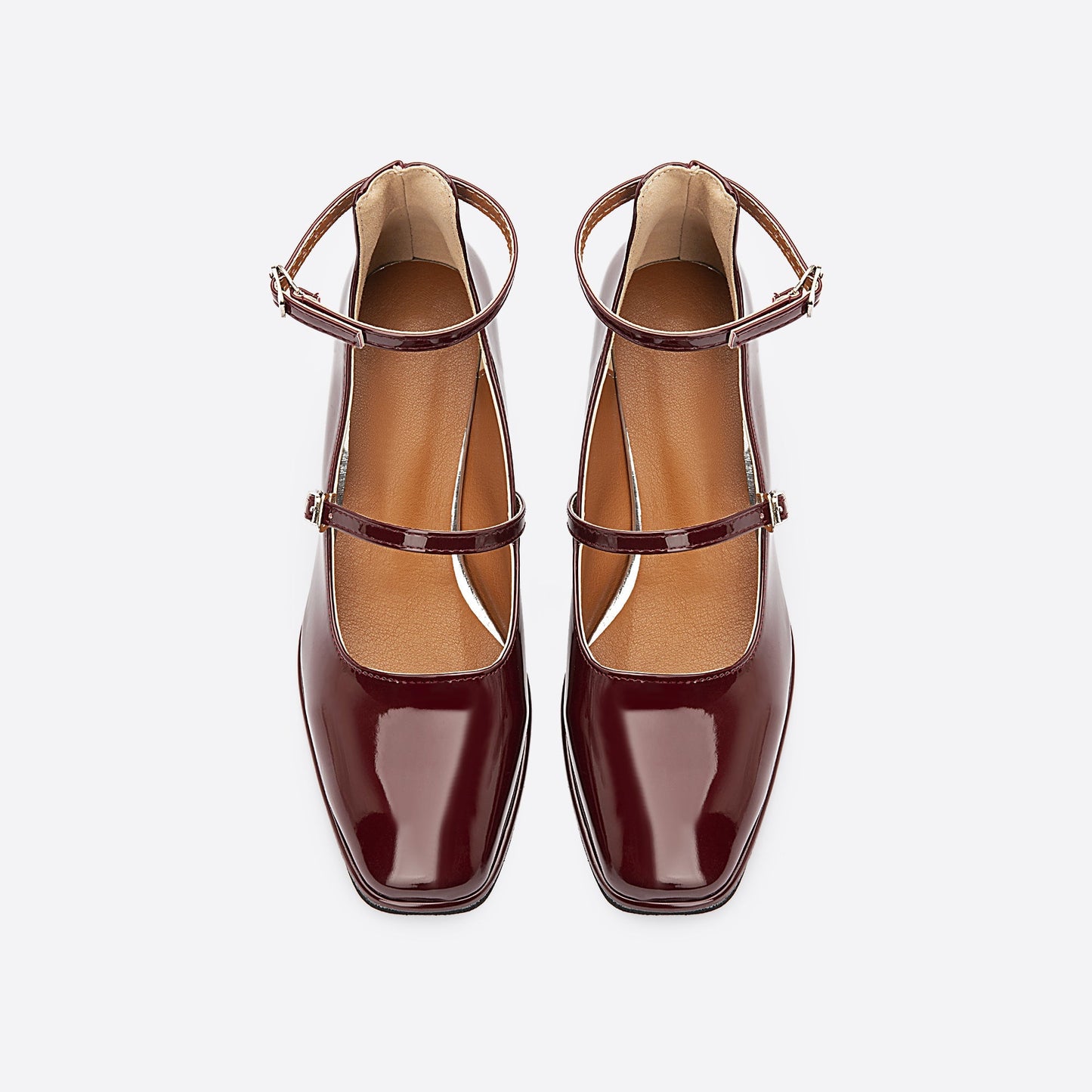 Verlisse™ | Double Strap Patent Block Heels