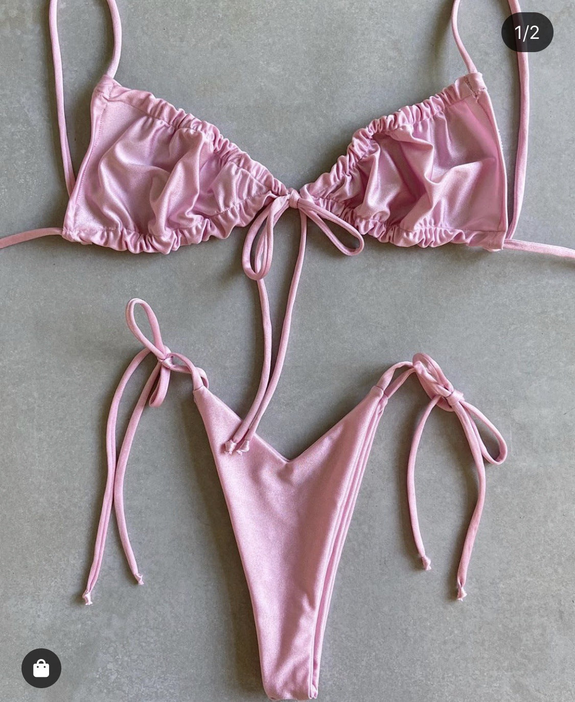 Stuttgart | Bequemer Solid Split Bikini-Badeanzug