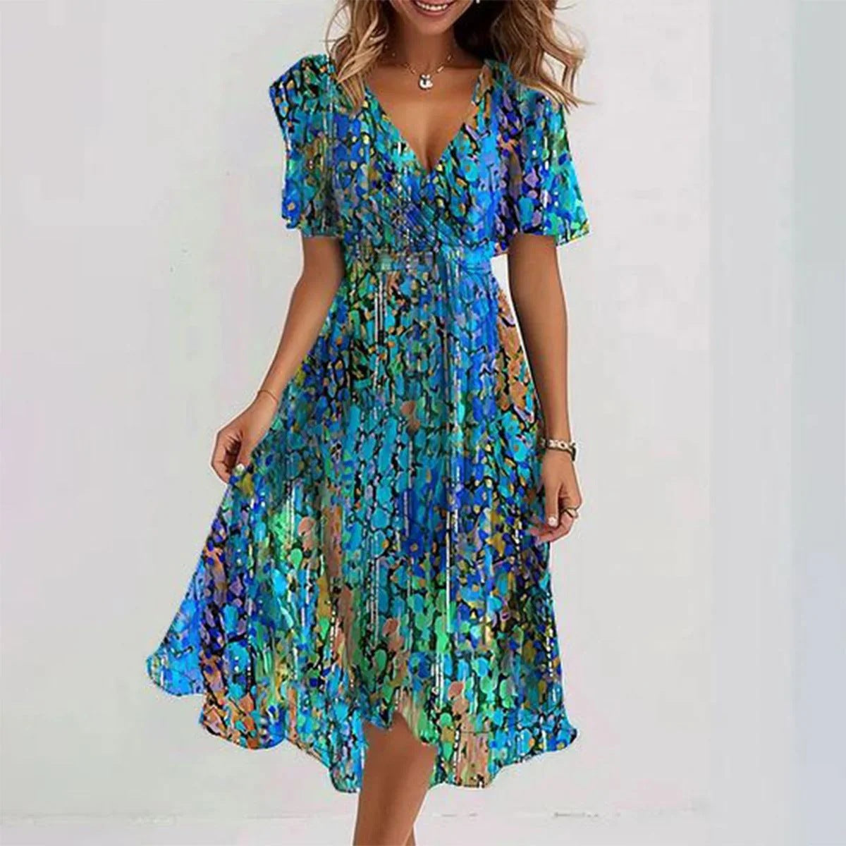 Laika - Floral chiffon midi summer dress