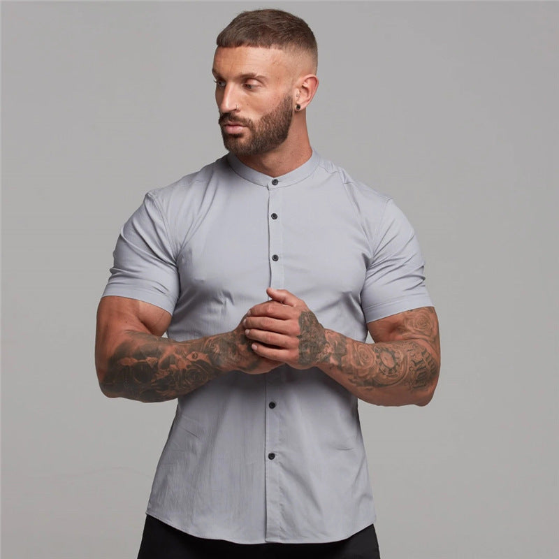 Andres - Camicia slim fit a maniche corte