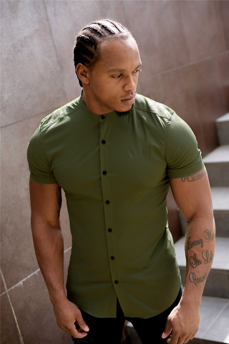 Andres - Camicia slim fit a maniche corte
