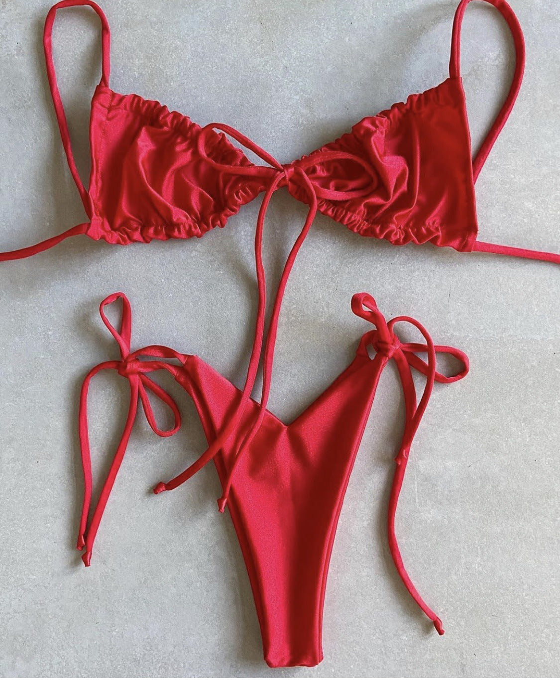 Stuttgart | Bequemer Solid Split Bikini-Badeanzug