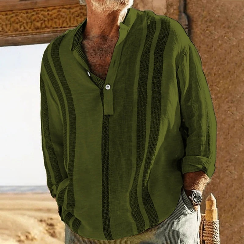 Mateo - Striped linen shirt with a relaxed style and total coolness.