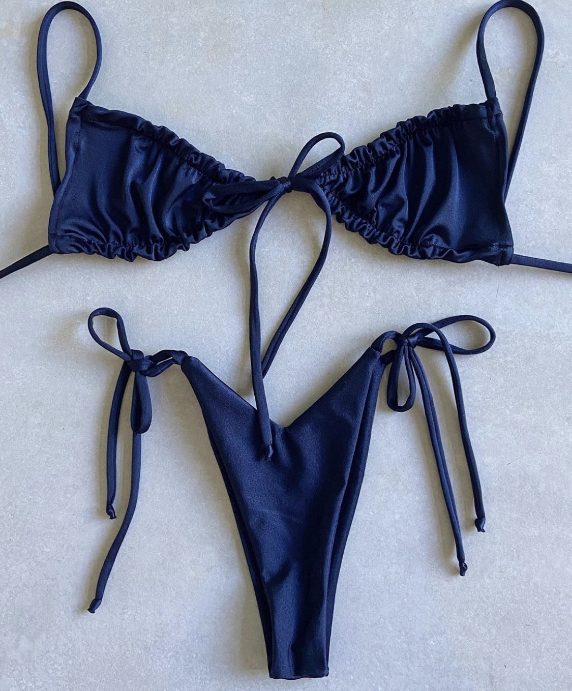 Stuttgart | Bequemer Solid Split Bikini-Badeanzug