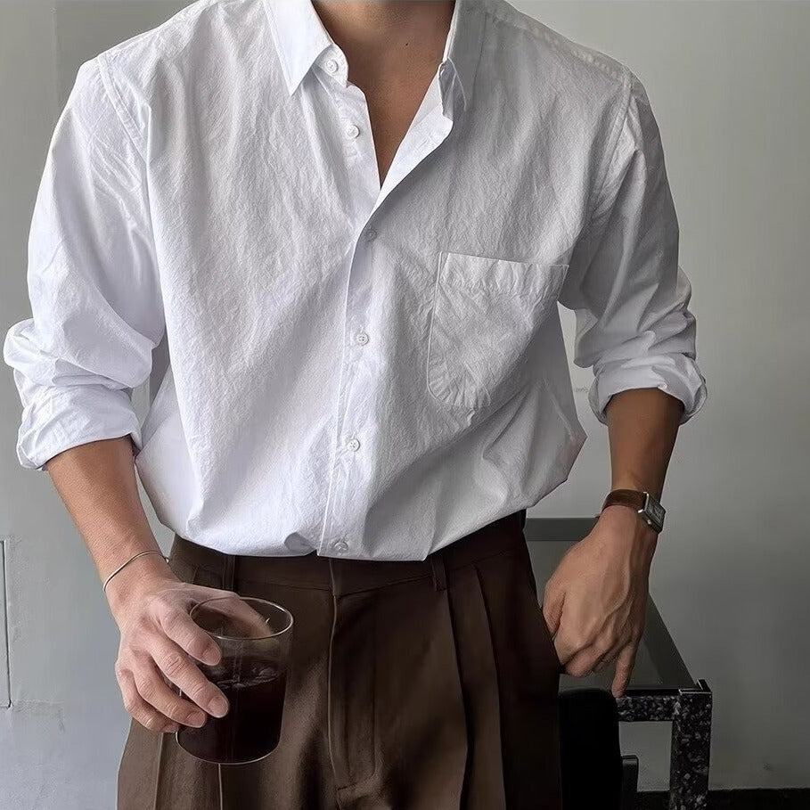 Daniel - Camicia in cotone a maniche lunghe