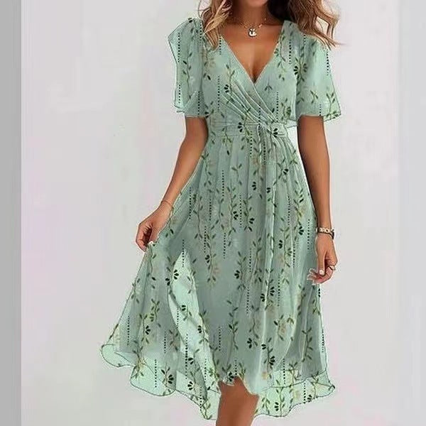 Laika - Floral chiffon midi summer dress