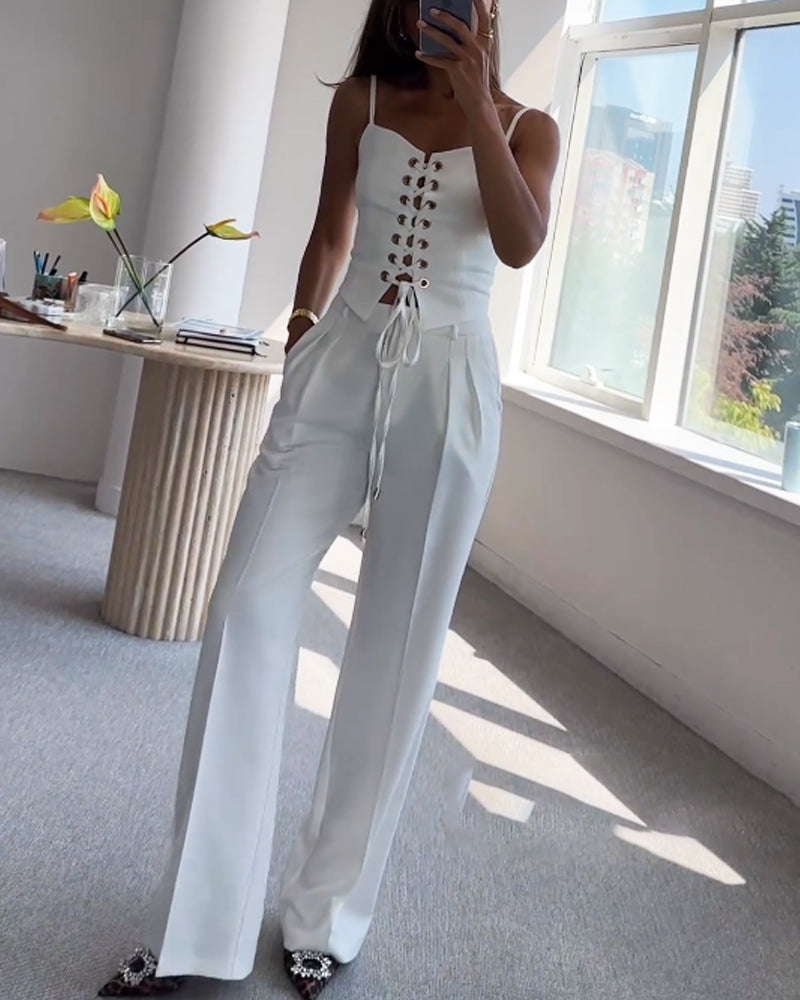 Isolde™ | Lace-Up Corset Jumpsuit