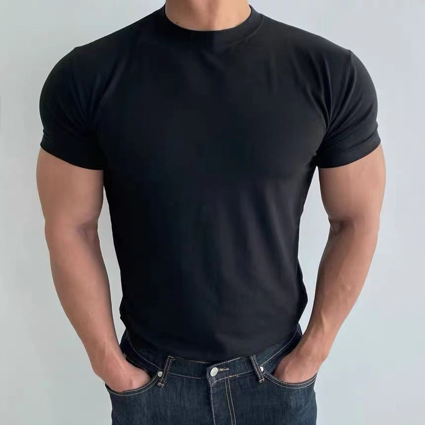 Leyf | T-shirt da uomo slim fit, ad asciugatura rapida e con effetto snellente, a maniche corte