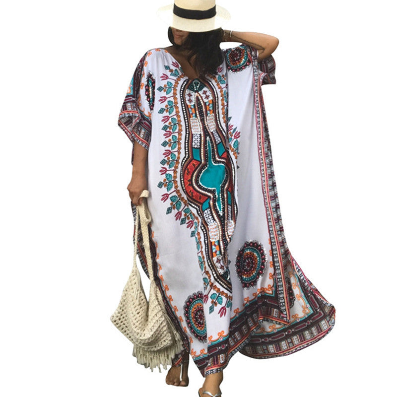 Women Oversize Kaftan with Vibrant Embroideries Ivyshape