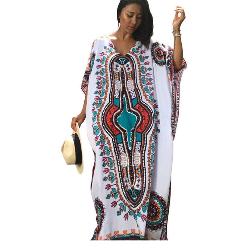 Women Oversize Kaftan with Vibrant Embroideries Ivyshape