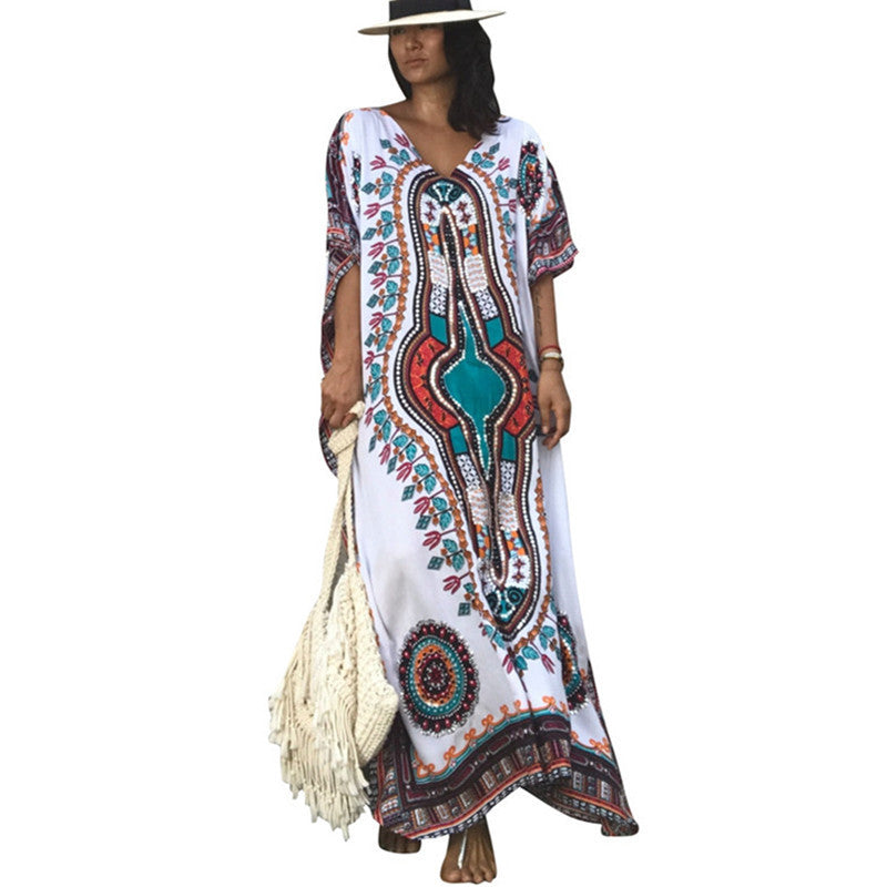 Women Oversize Kaftan with Vibrant Embroideries Ivyshape
