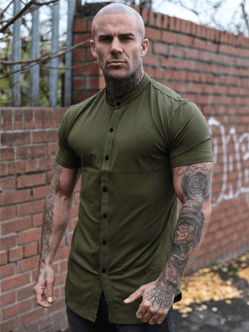 Andres - Camicia slim fit a maniche corte
