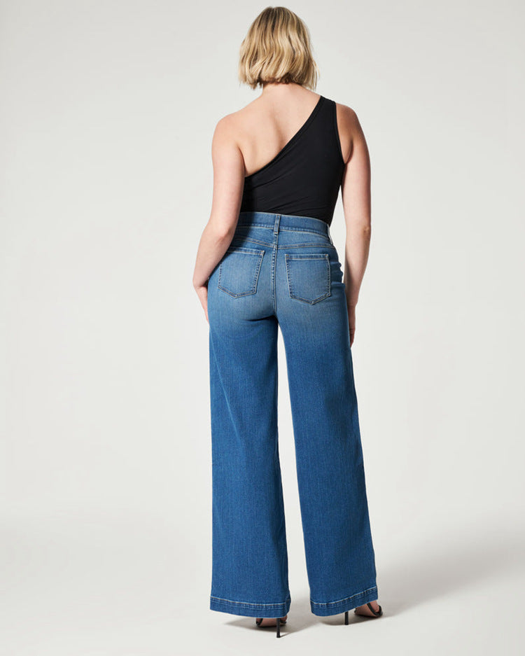 Elena | Jeans casual da donna a vita alta e gamba larga