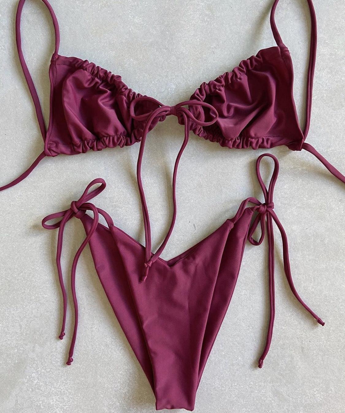 Stuttgart | Bequemer Solid Split Bikini-Badeanzug