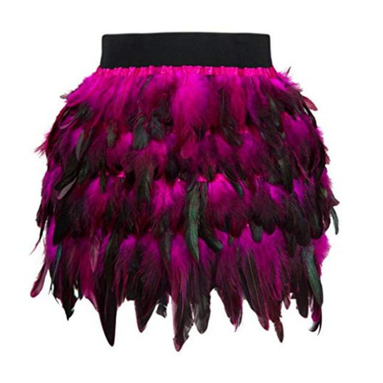 Ladies Feather Skirt Ivyshape