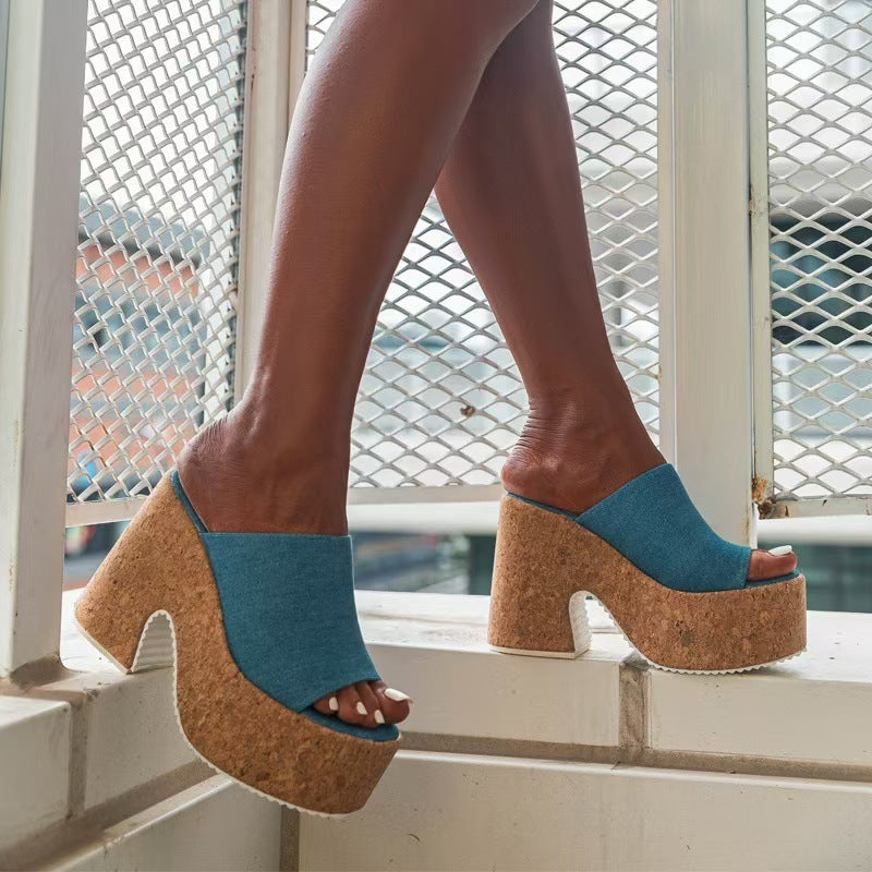 Margarita | Scarpe da ginnastica con plateau monocolore blu chiaro da donna