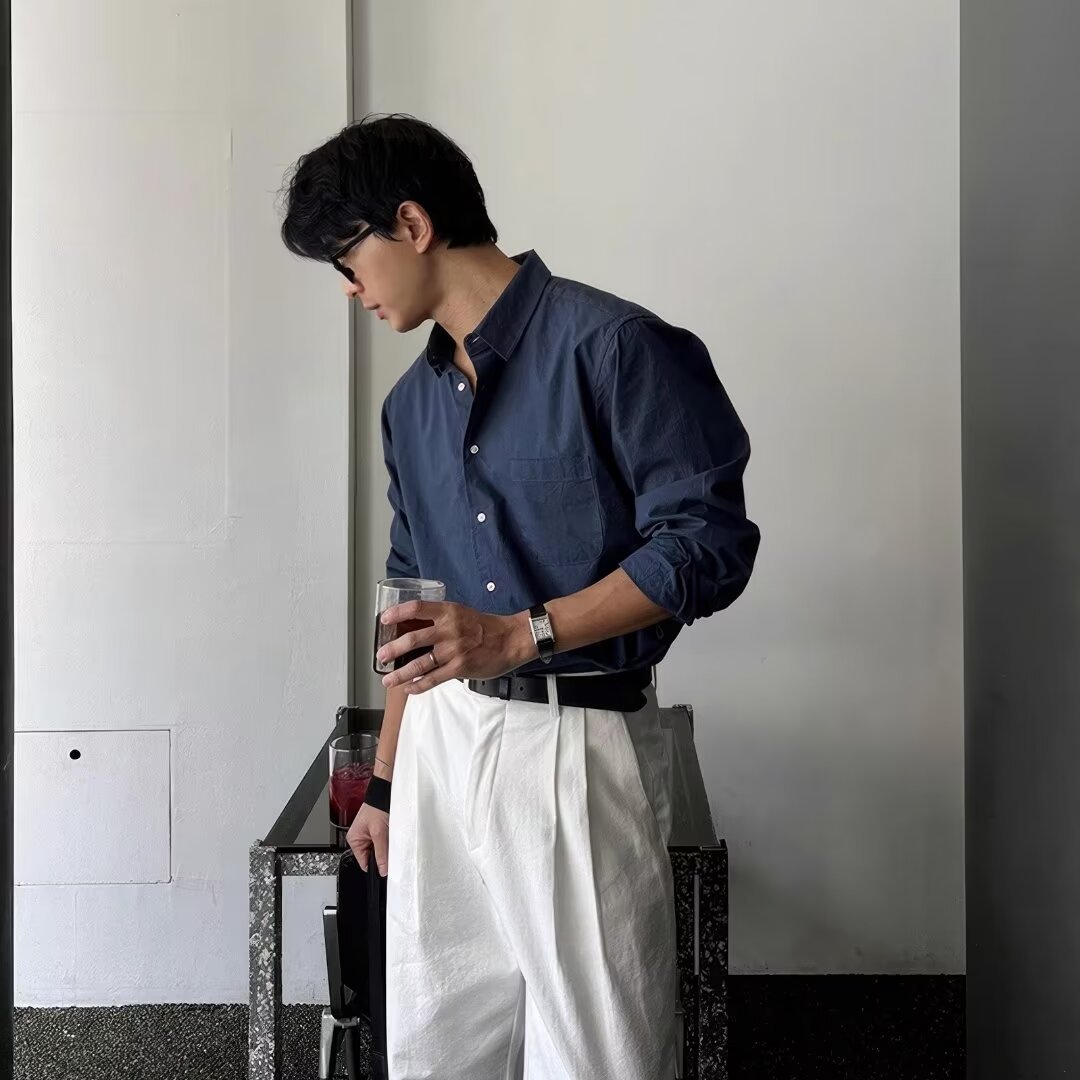 Daniel - Camicia in cotone a maniche lunghe