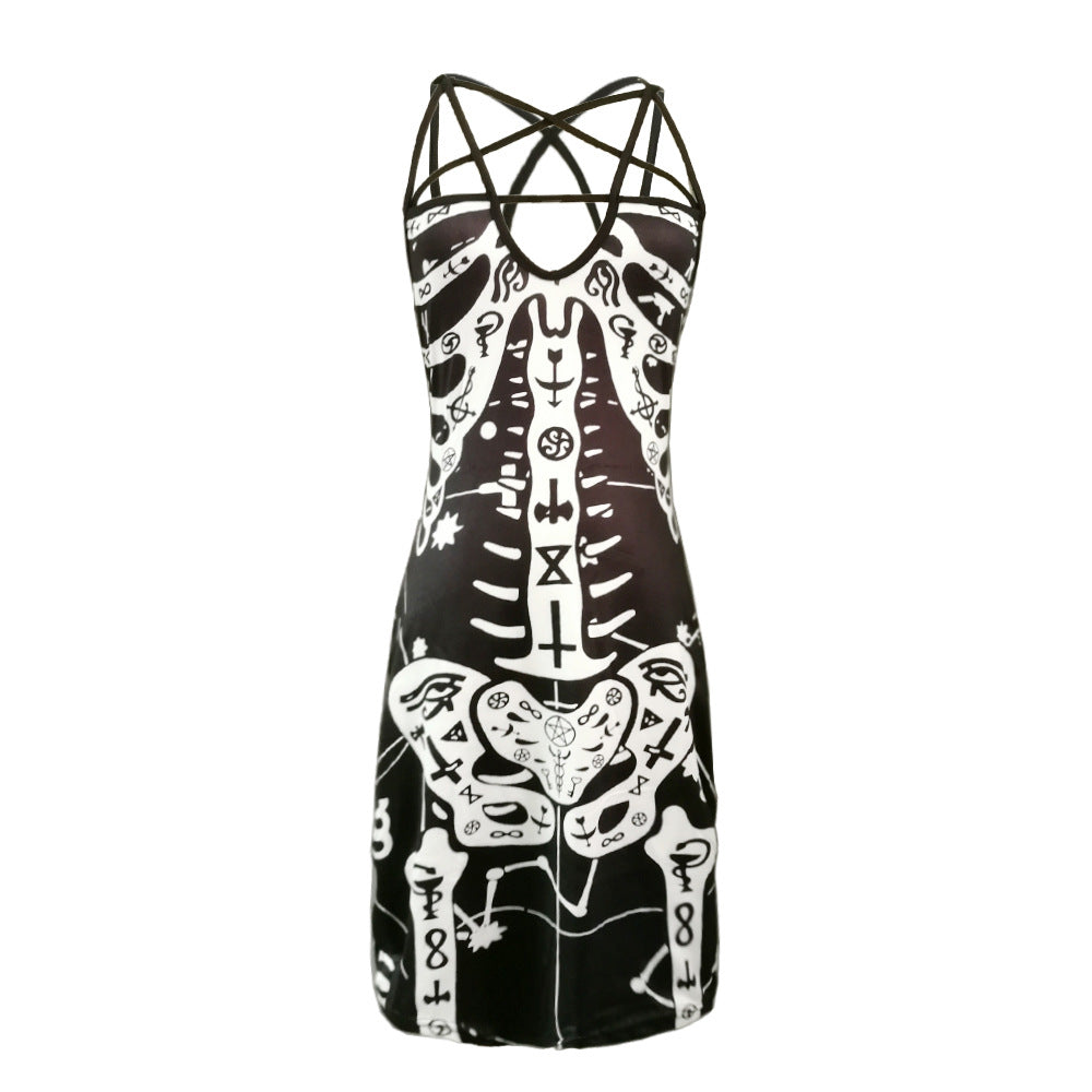 Women Graphic Print Bodycon Midi Dress Ivyshape