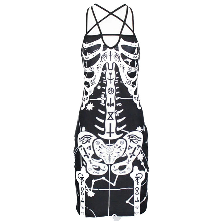 Women Graphic Print Bodycon Midi Dress Ivyshape