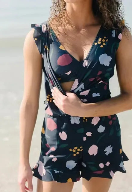 Clara - Pelele negro con volantes