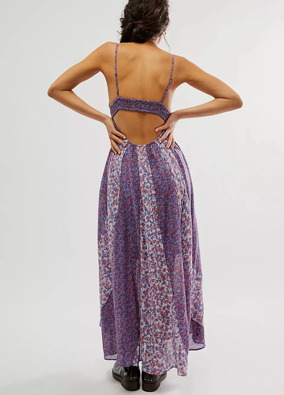 Lyra™ | Boho Floral Chiffon Maxi Dress