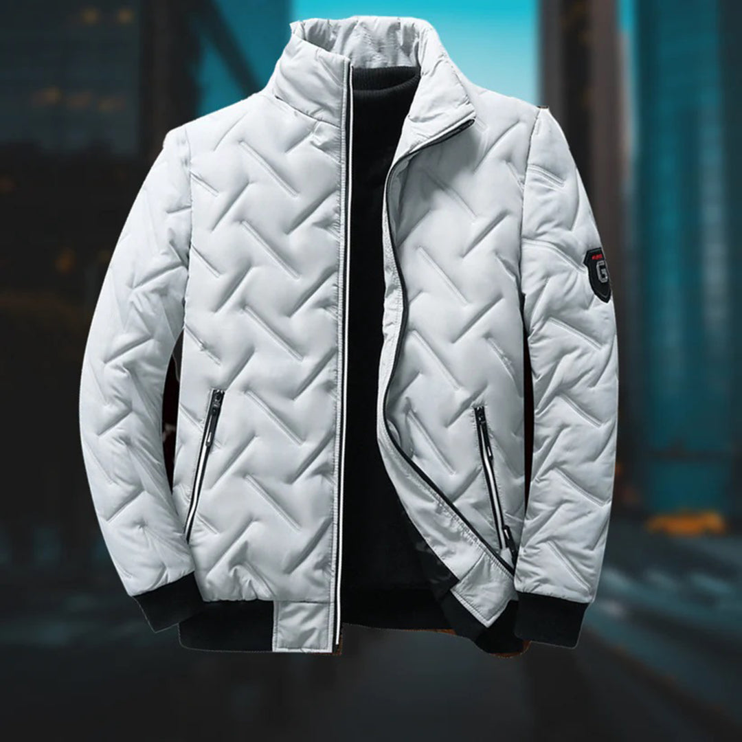 Finn | Moderne Herren-Steppjacke mit Reißverschluss und Stehkragen