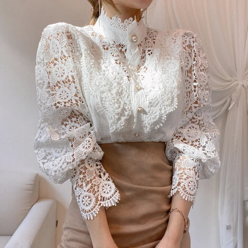 Isabella - Camicetta elegante in pizzo
