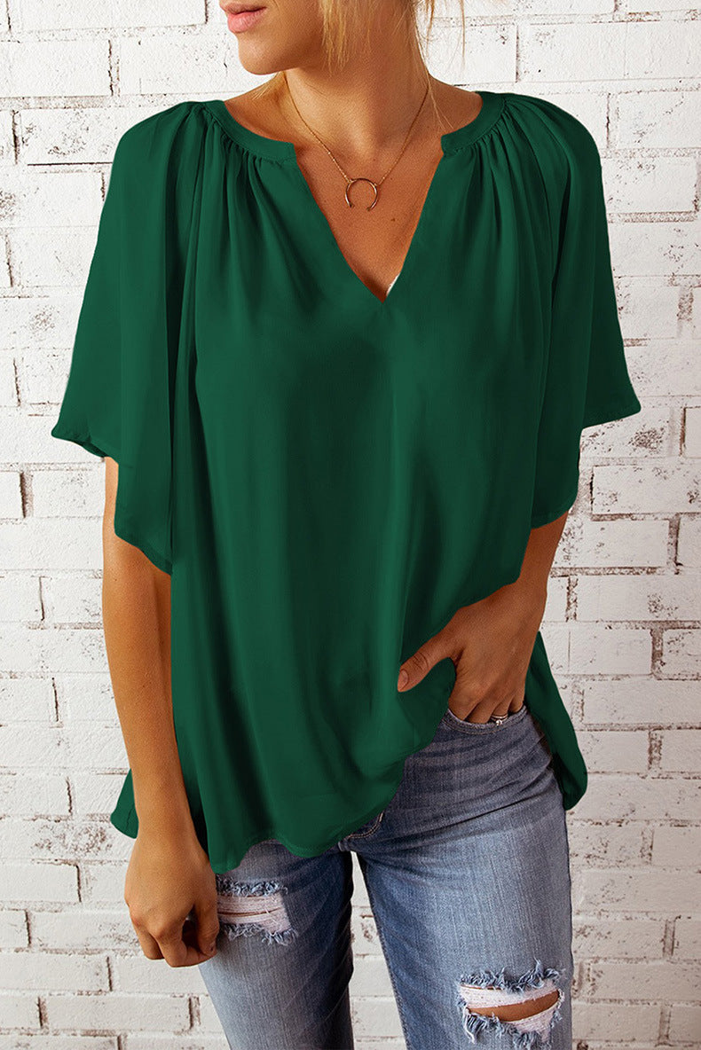 Ladies elegant chiffon blouse Ivyshape