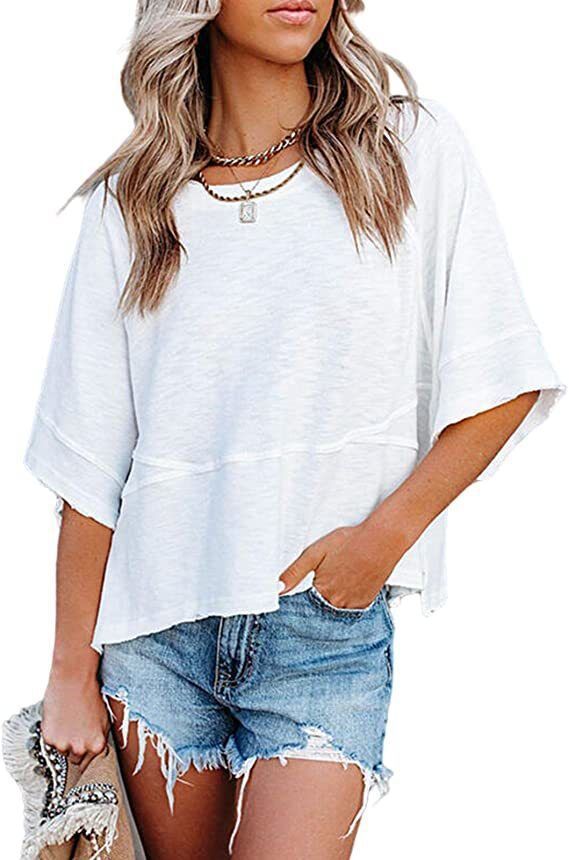 Women's Quarter Sleeve Boxy Top Ivyshape